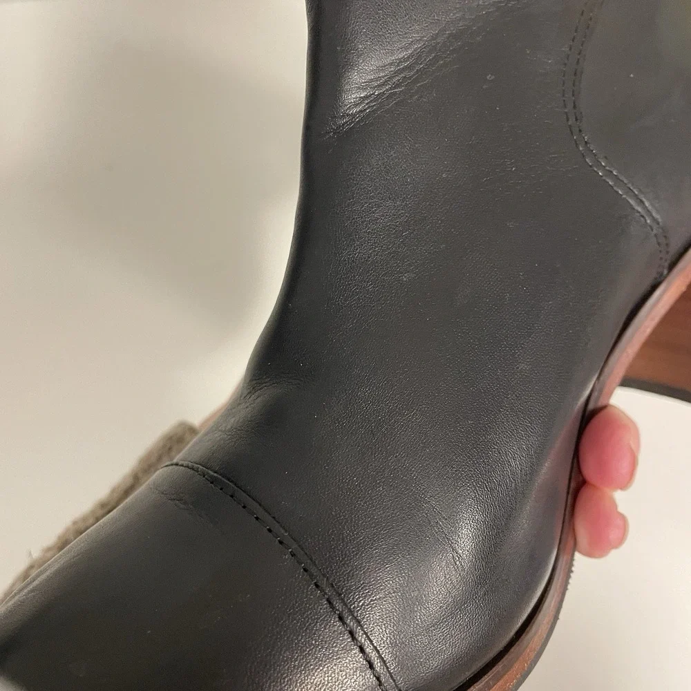 Wolverine 1000 Mile Samantha Pleet Bonny Pull On Black Leather‎ Boots Size 8M